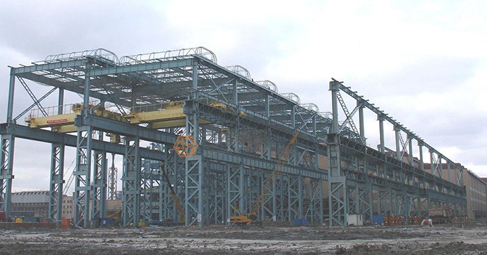 山東三維鋼結構施工工程現場